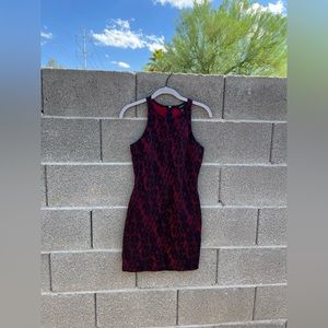 Red & Black Forever 21 Body Con Dress